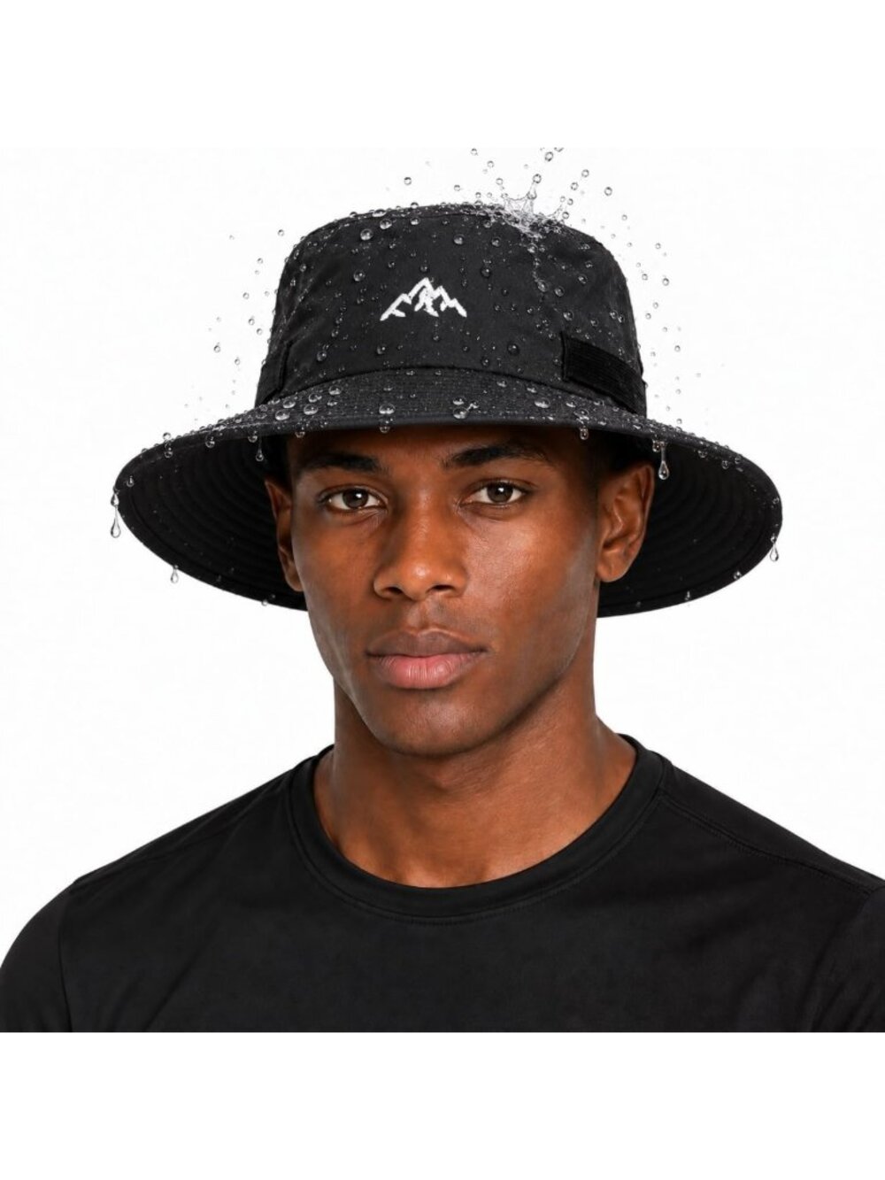 Wide Brim Waterproof Bucket Hat UPF 80+ for Men with Big Heads - Sun Protection